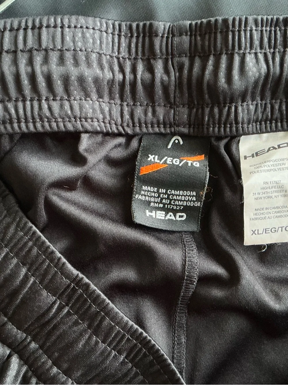 Men’s Black Head Tennis Brand Athletic Shorts - Size XL 🎾